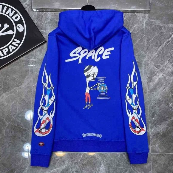 Chrome Hearts MattyBoy Blue Graphic Hoodie - Picture 1 of 8